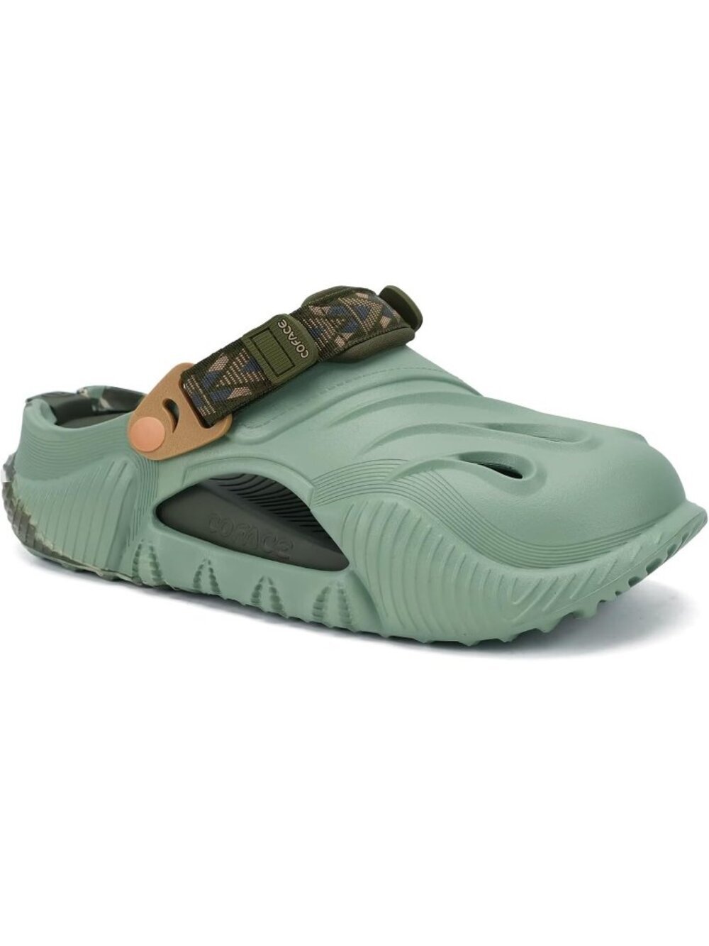Men's Camo Green Recovery Clogs Comfortable Orthopedic Mules Thick Sandal Shoes